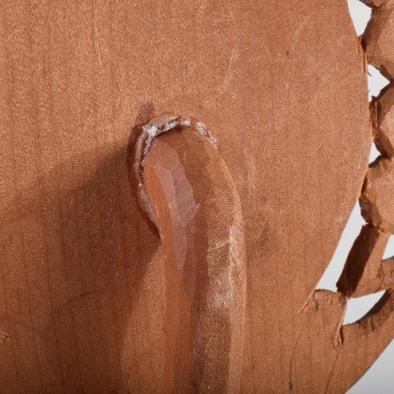 仏教美術　木彫　観音菩薩立像　仏像　置物　在銘　高さ約46cm　V　8764