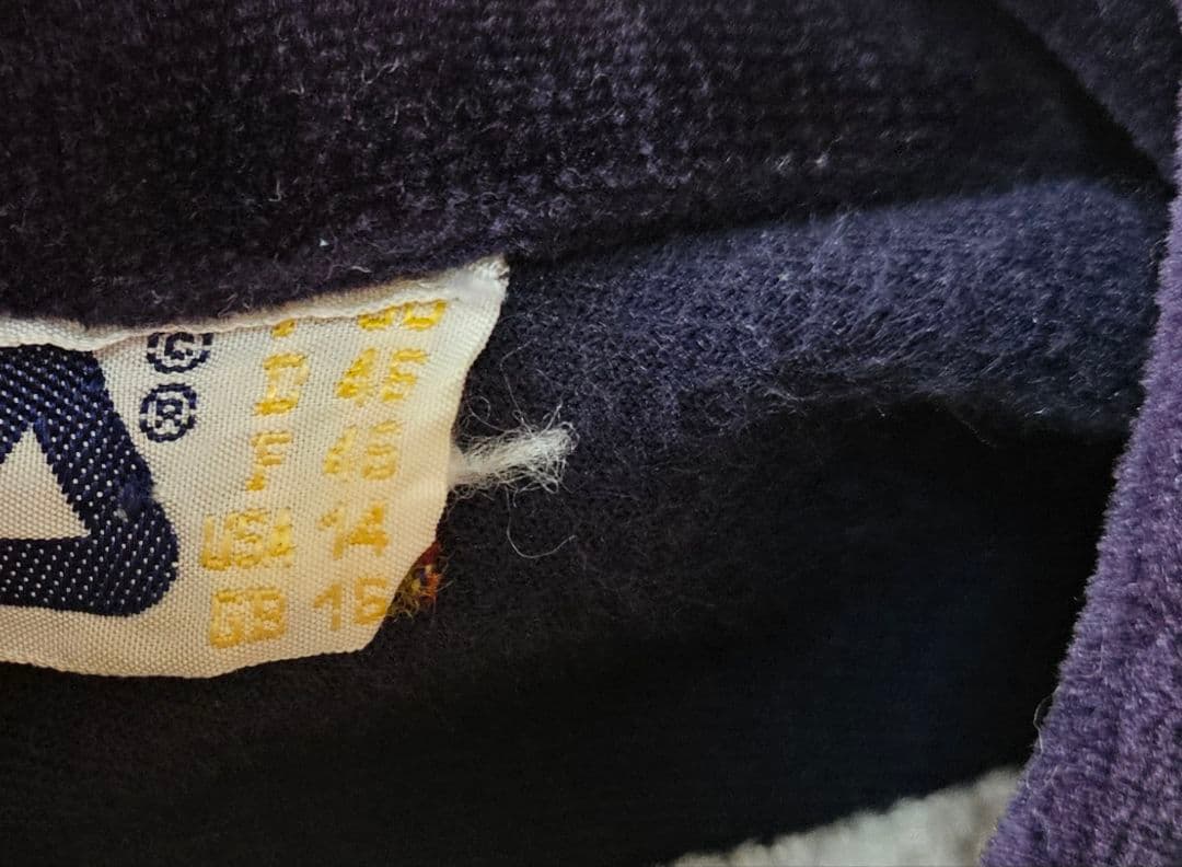 1980s FILA ベロアトラックスーツ（上下）　 ホワイト/ダークネイビー