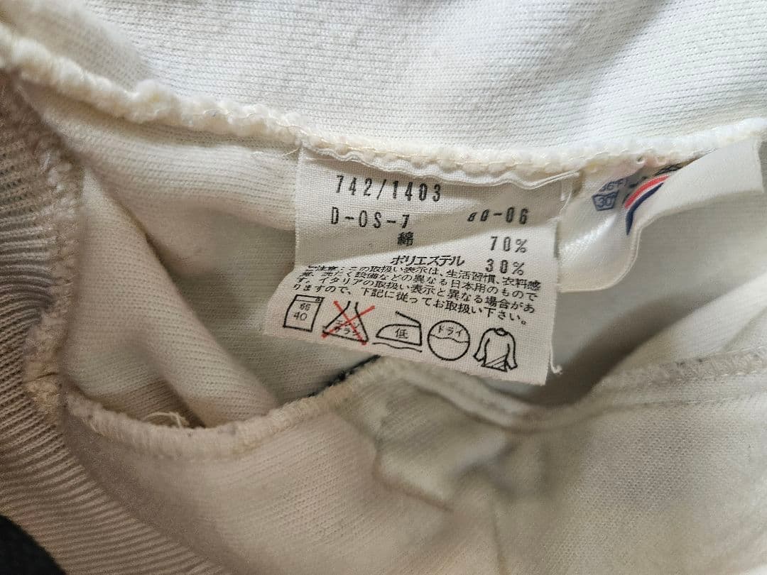 1980s FILA ベロアトラックスーツ（上下）　 ホワイト/ダークネイビー