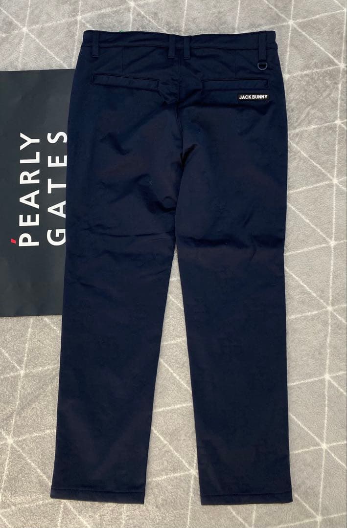 新品 ジャックバニー ピンソニック裏フリース 防風テーパードパンツ(5)L/紺