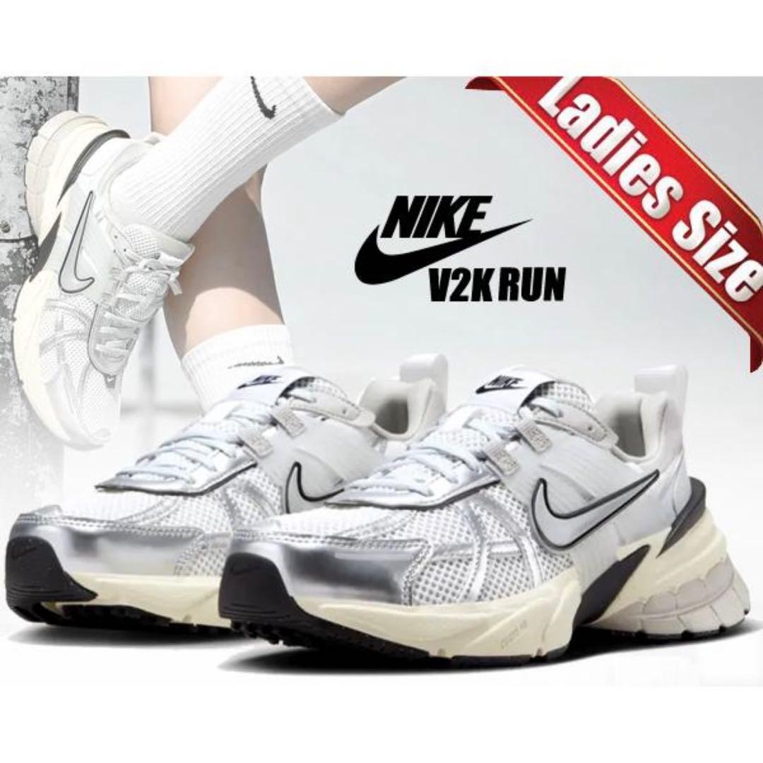 【入手困難】23.5 NIKE W V2K RUN \"WHITE SILVER