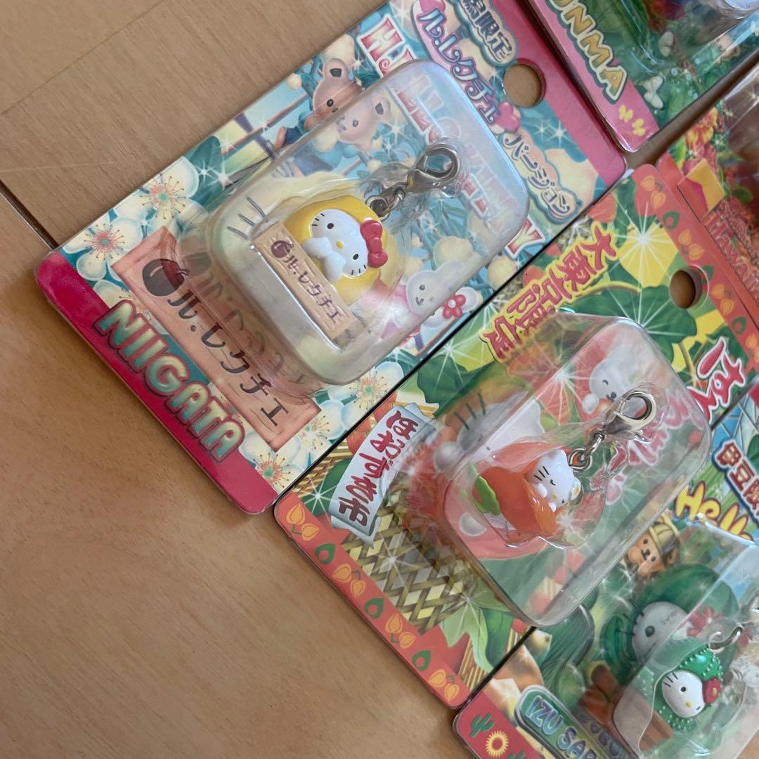 【キティ】 終売品 チャーム6つ 群馬福島滋賀新潟東京静岡