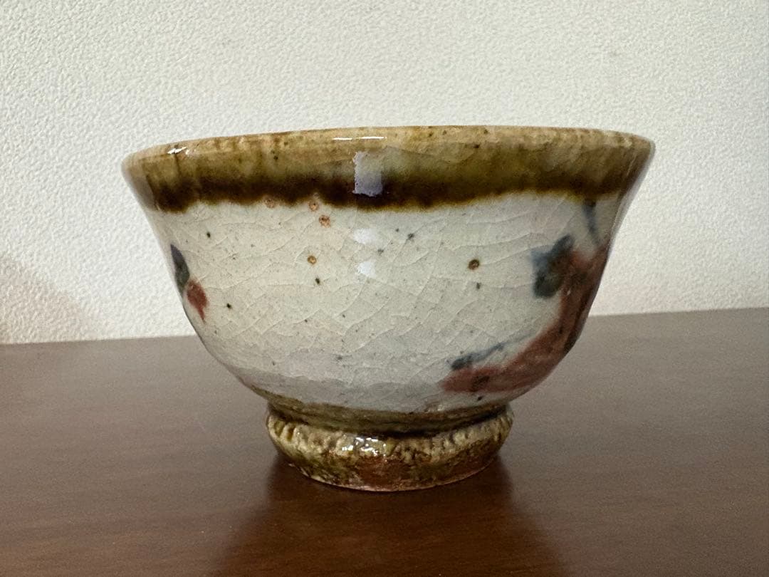 民藝美 溢れる 茶碗　河井武一？陶芸 陶器 民藝 工藝 骨董 和骨董