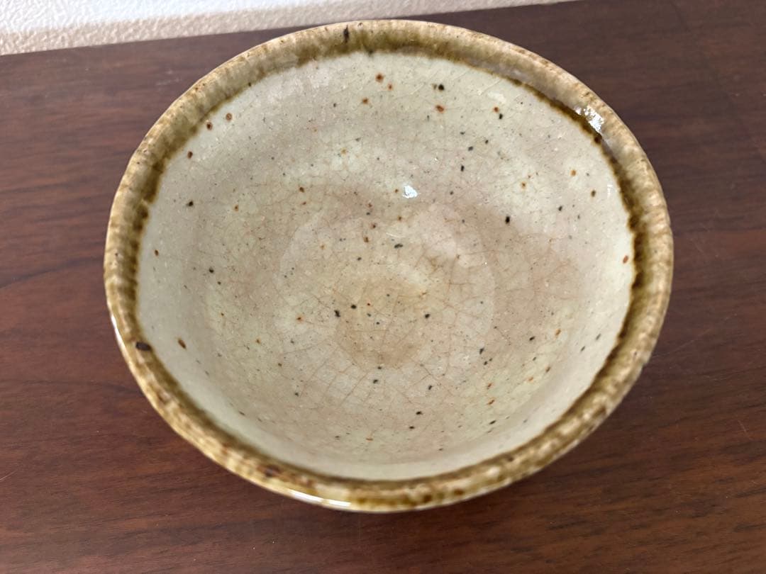 民藝美 溢れる 茶碗　河井武一？陶芸 陶器 民藝 工藝 骨董 和骨董