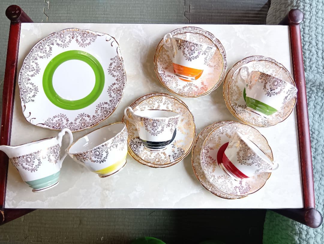 イギリスアンティーク　アフタヌーンティー　金縁　ティーセット　まとめ売り　豪華