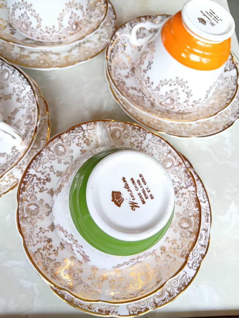 イギリスアンティーク　アフタヌーンティー　金縁　ティーセット　まとめ売り　豪華