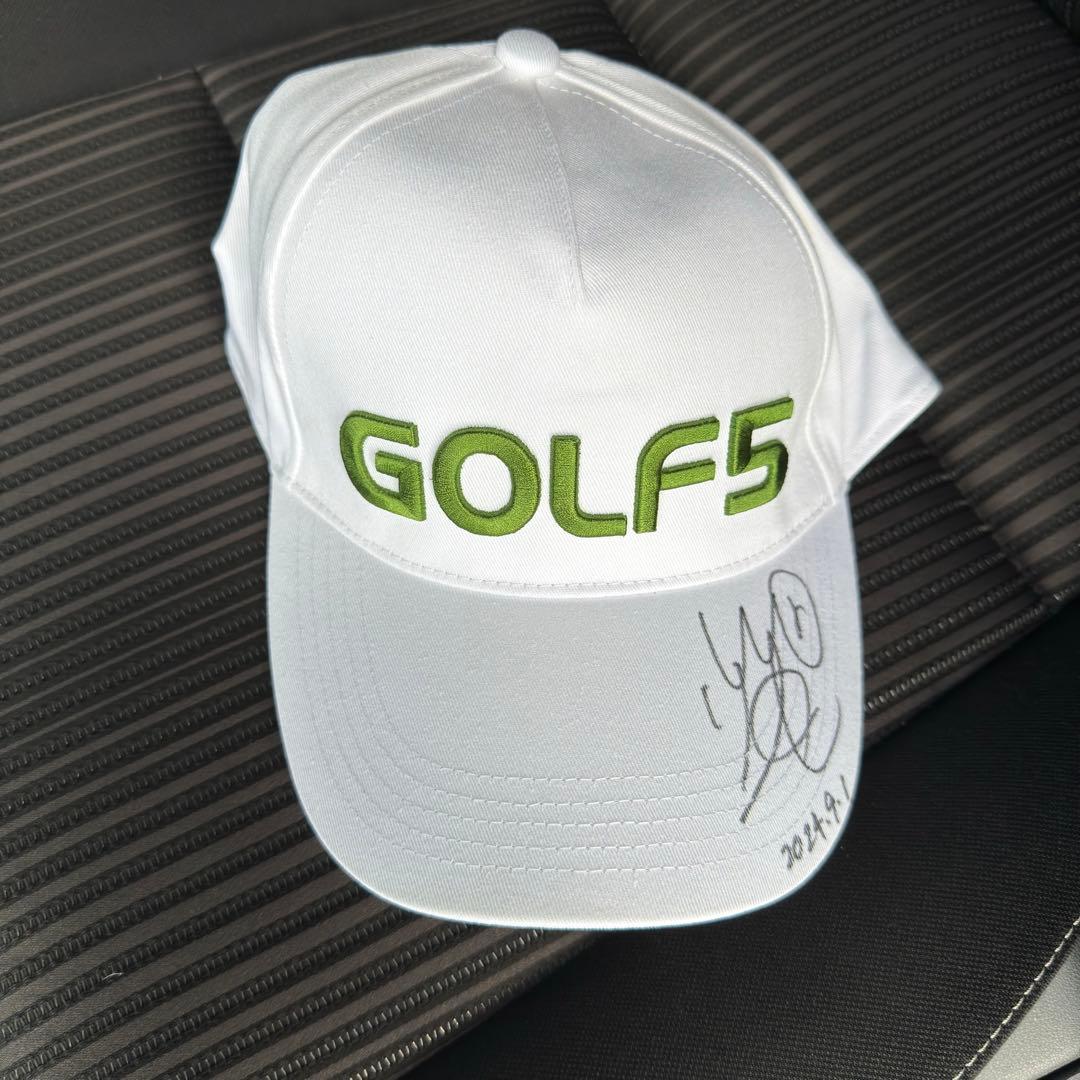 GOLF5 ホワイトキャップ 竹田麗央プロ　サイン入り