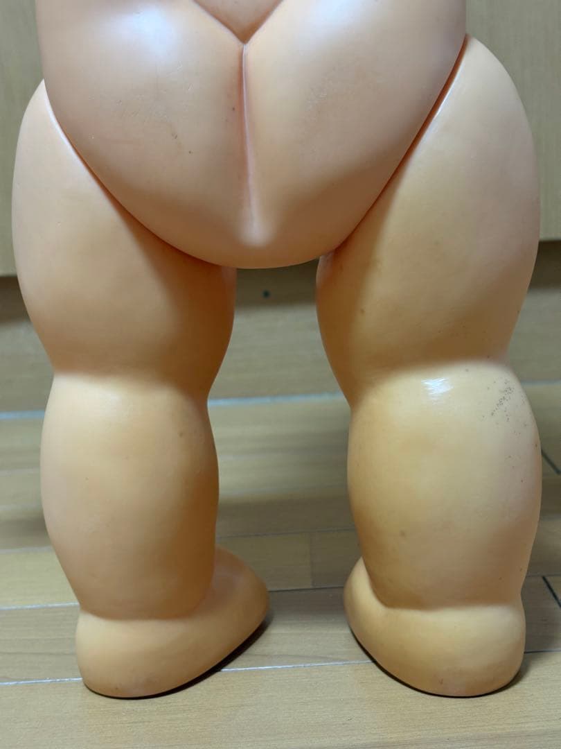 【家宝】特大キューピー人形 56cm 緑羽根 背中花びらS刻印 ヴィンテージ