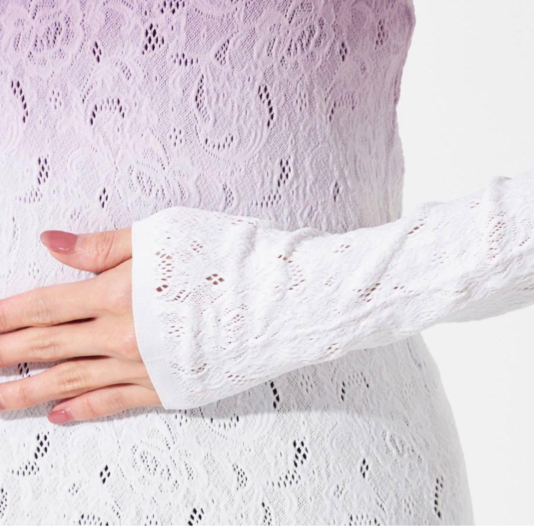 長袖　グラデーション　紫　パープル　バレエ　新品　レディース