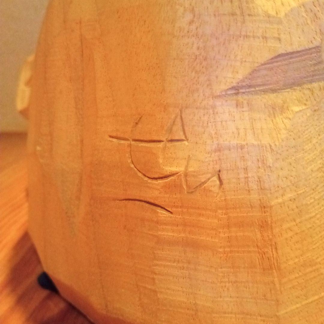 【真作・代表作】 木彫彩色 「おすまし」 大町誠一 作