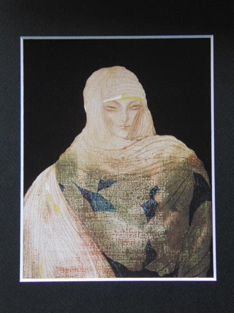 司修、「祭りの夜の占い師」、希少な額装用画集より、新品高級額装付