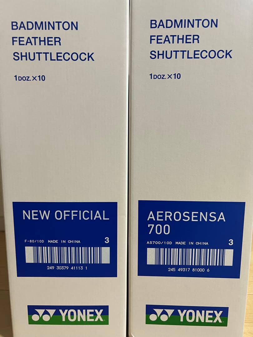 ニューオフシャル、エアロセンサ700 3番 YONEXバドミントンシャトル