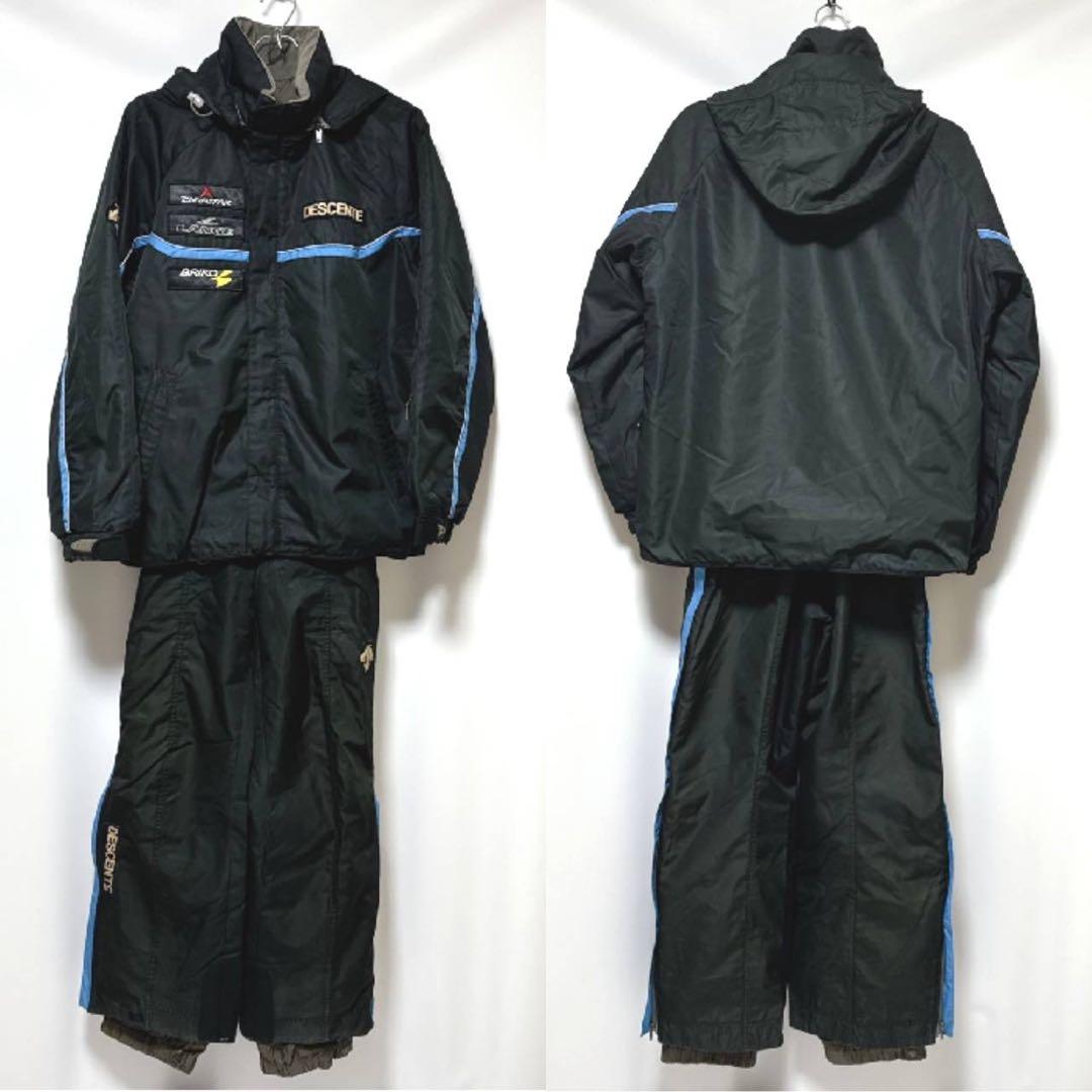 DESCENTE　日本製　フード取外し可　ドローコード付き　スキーウェア 上下