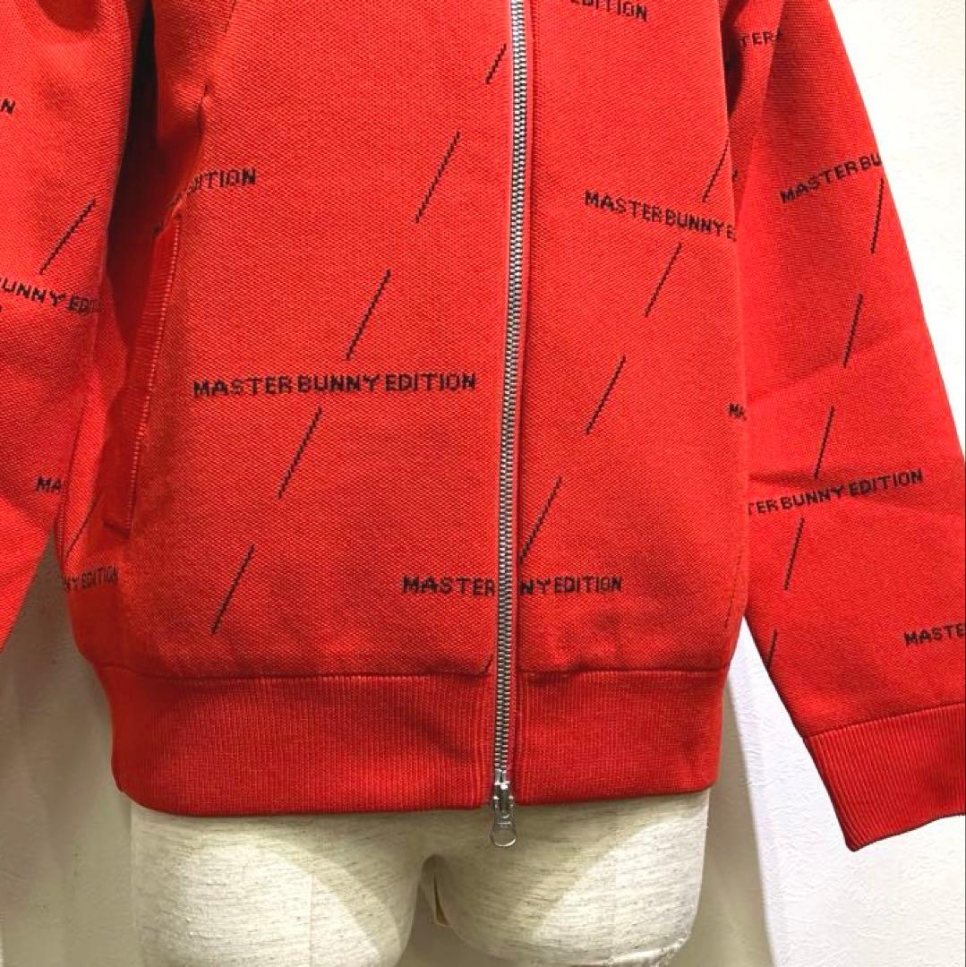 MASTER BUNNY EDITION 裏地付ジップアップニットブルゾン　赤