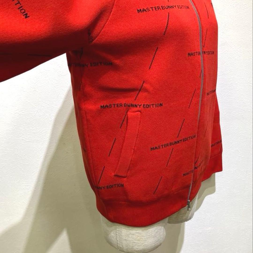 MASTER BUNNY EDITION 裏地付ジップアップニットブルゾン　赤