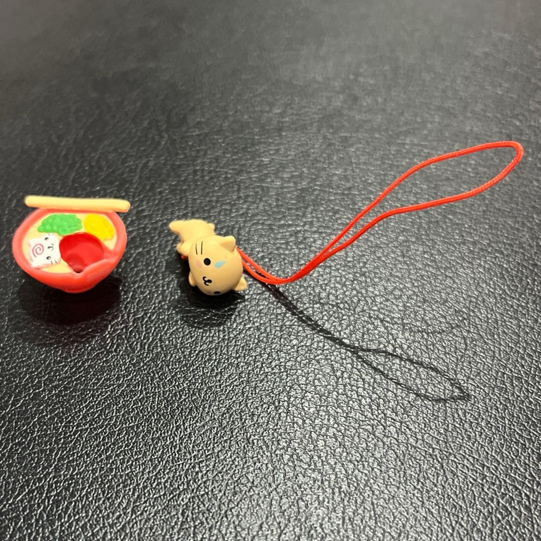 平成レトロ 当時物 サンエックス にゃんにゃんにゃんこラーメン ストラップ