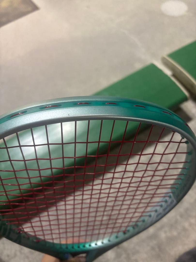 テニスラケット(軟式用) 緑色 エアロダイナミック