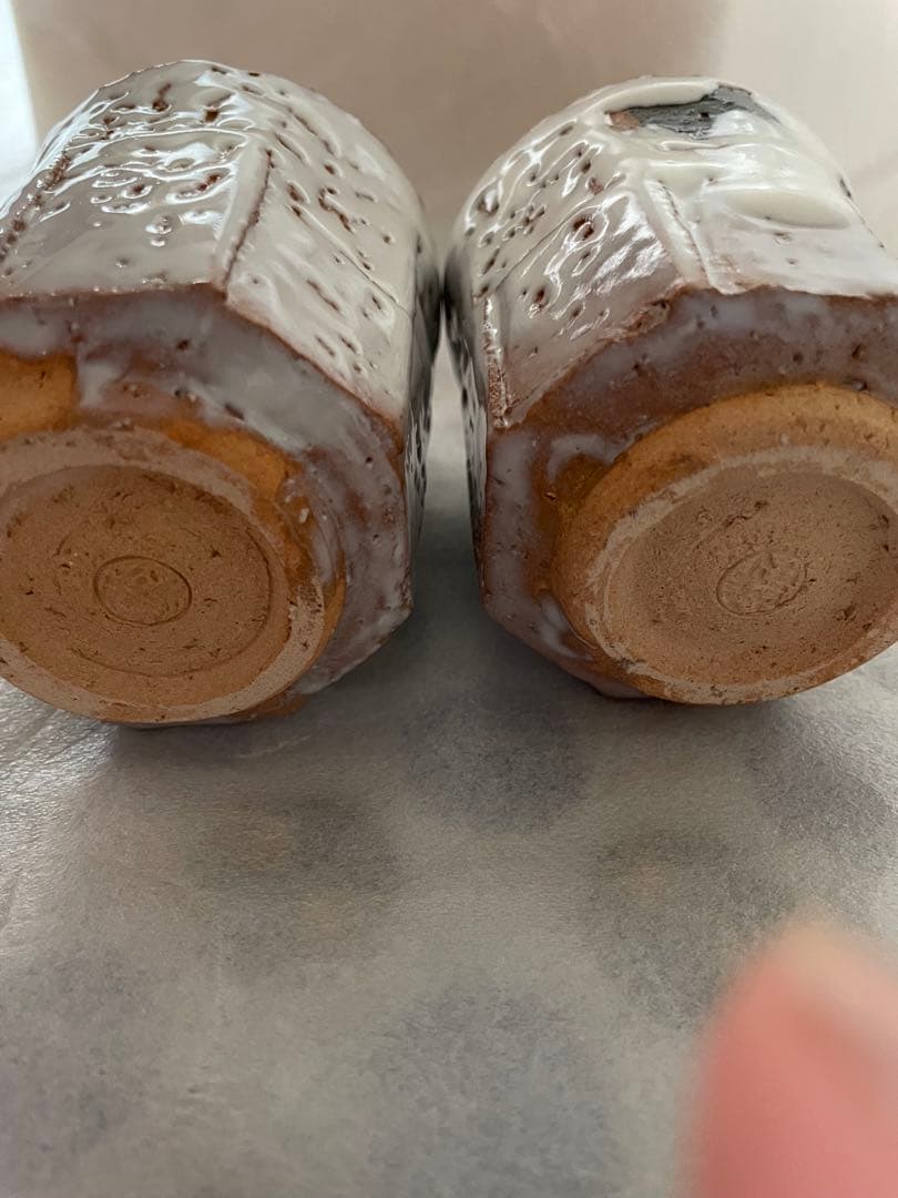 萩焼き　渋谷泥詩　子茶器　　　北浜山 急須・湯呑みセット　　供箱付