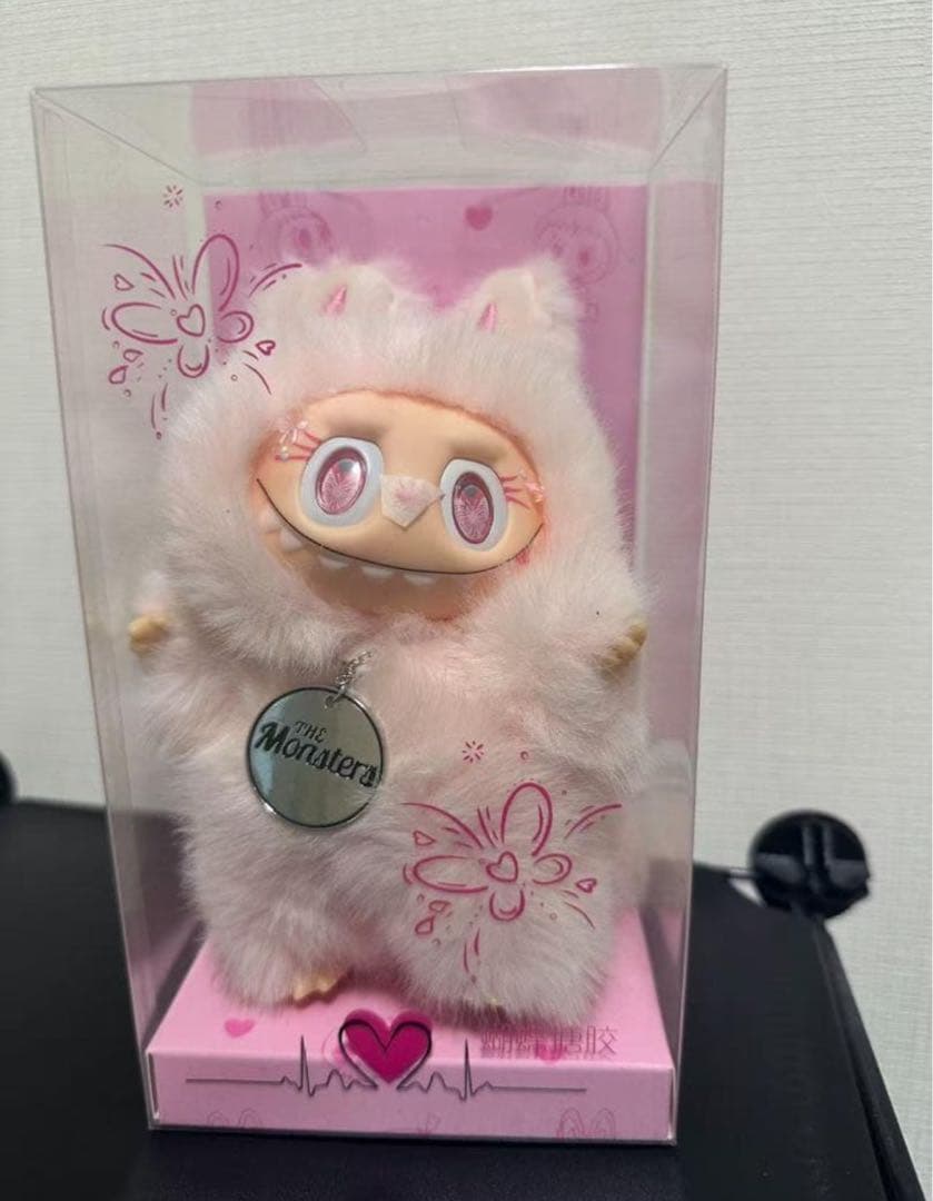 2点セットZIMOMO LABUBUぬいぐるみキーホルダー ピンク