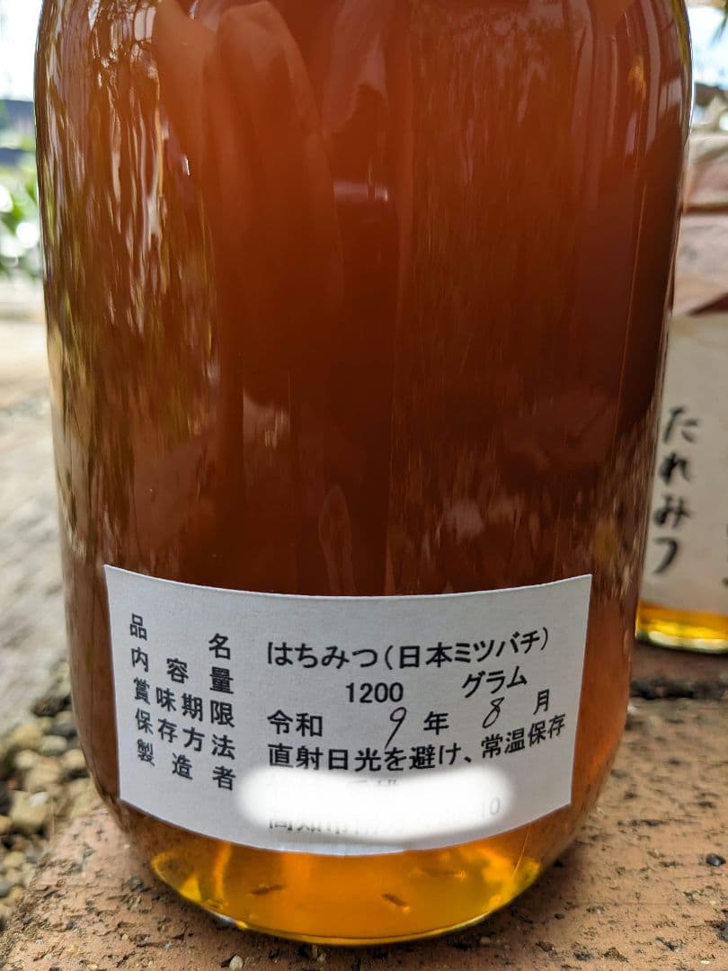 日本ミツバチ 蜂蜜 令和7年度 採れたて　たれ蜜　2年もの1200g 非加熱