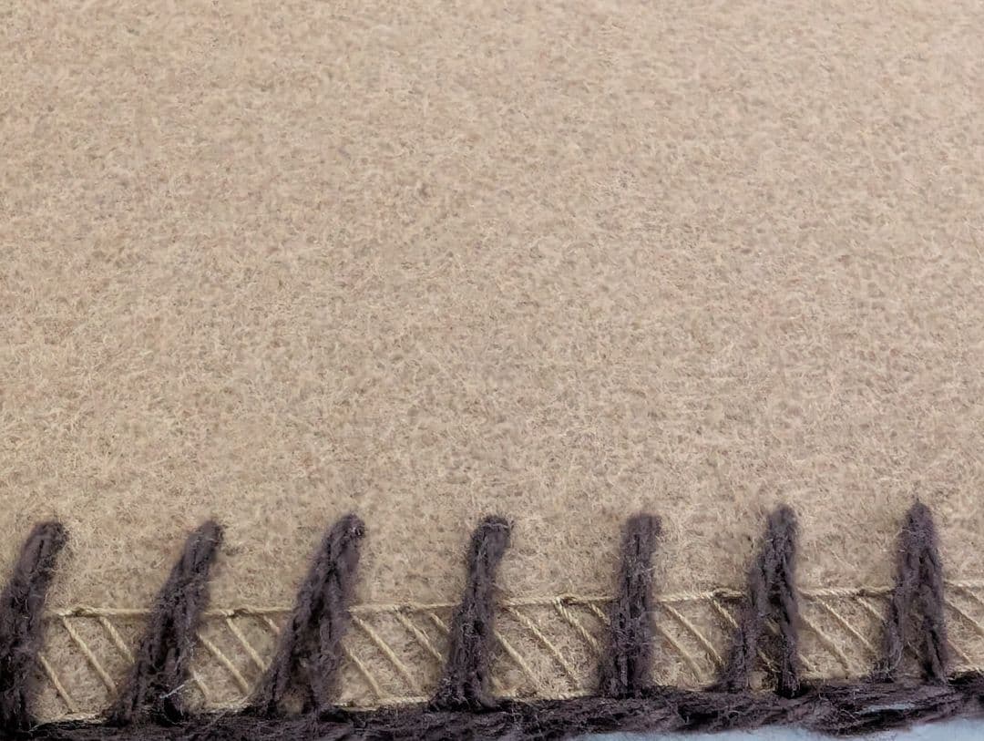 新品未使用 高級ラムウール100％ ブランケット キャメル 大垣ファクトリー