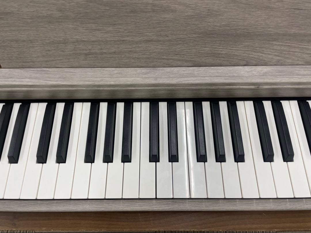 電子ピアノ88鍵盤　給電タイプ　木目調ボディ　グレー