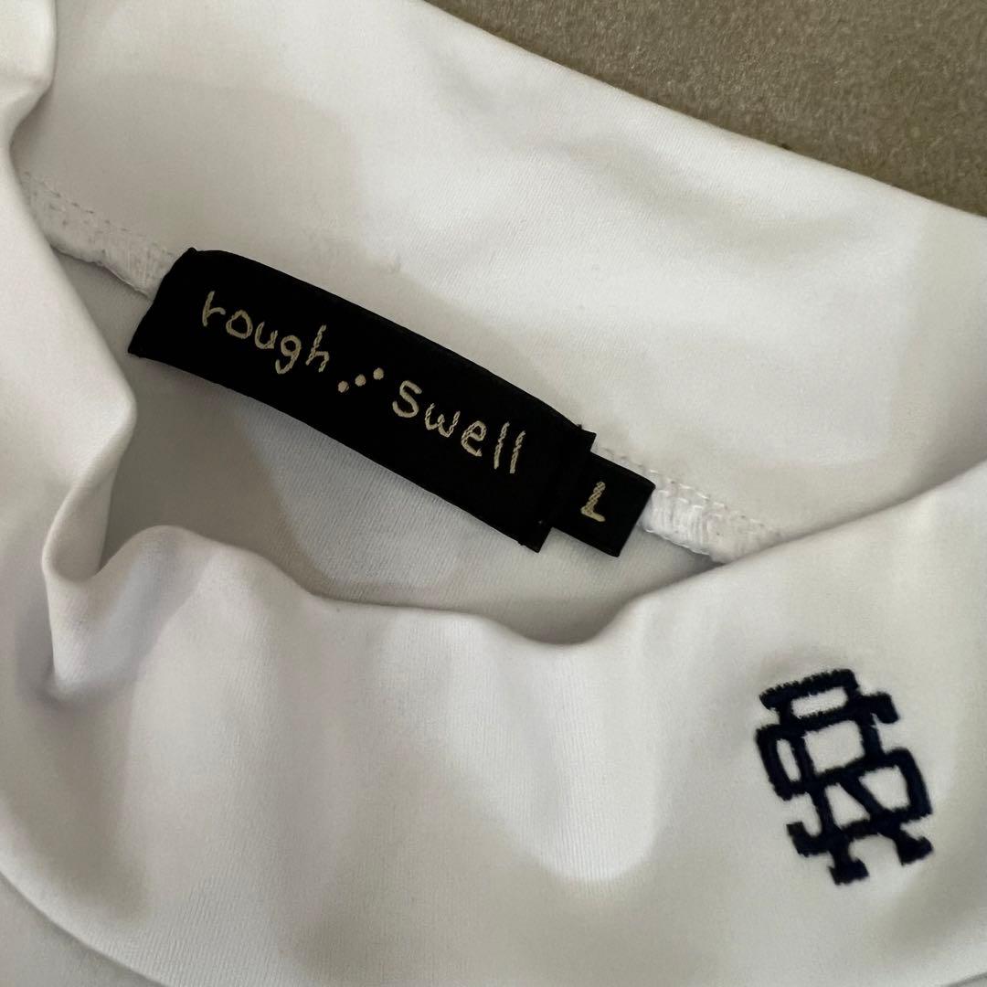 rough&swell ラフアンドスウェル　モックネック　半袖シャツ　L ロゴ