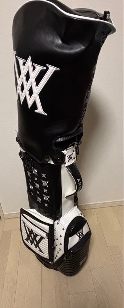 アニュー ゴルフバッグ カラー黒✗白