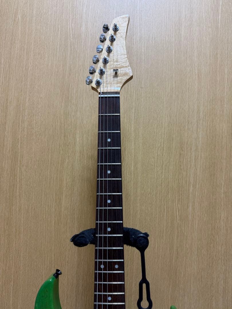 【メンテ済】MODエレキギター ブラスブロックストラトタイプ虎杢Ibanez