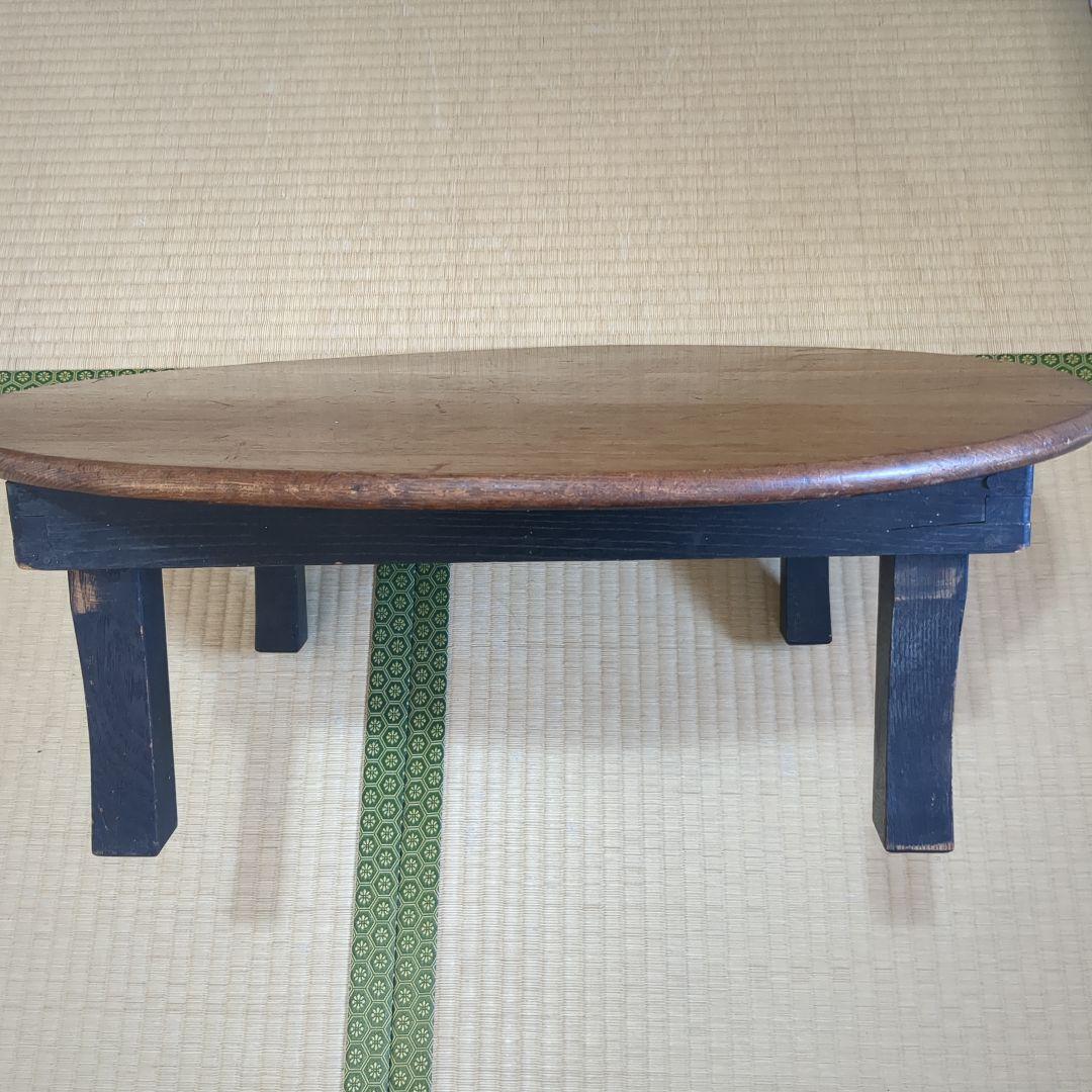 昭和レトロ ちゃぶ台 木製 円形座卓 約64cm