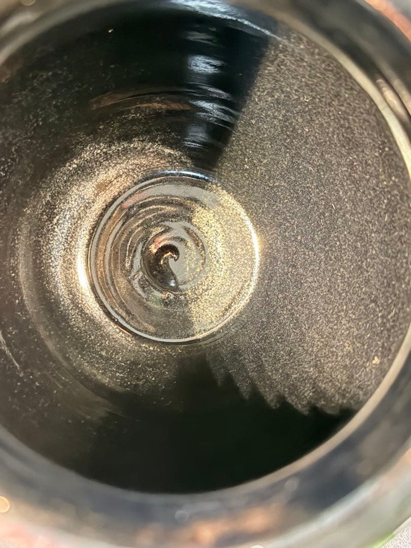 名工【加藤健】源九郎窯 志野茶入 飾壷 完品 網仕覆付 茶道具 時代 骨董 逸品