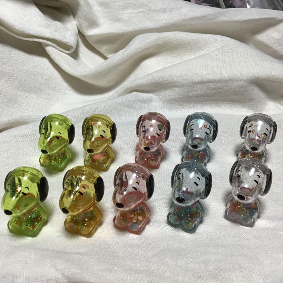 ☆【10個セット】スヌーピー  プラスチック ミニマスコット☆