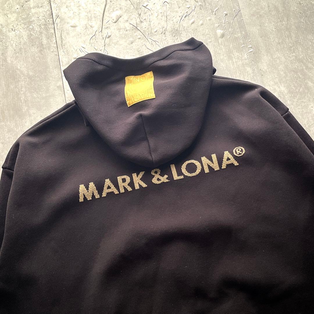 サイズ50 最高級ゴールドスカルMARK&LONA ニット　ジップアップパーカー