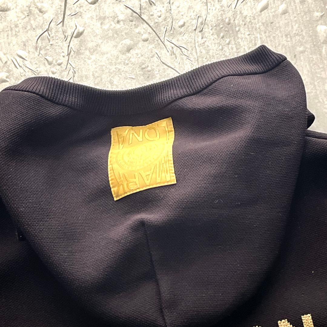 サイズ50 最高級ゴールドスカルMARK&LONA ニット　ジップアップパーカー