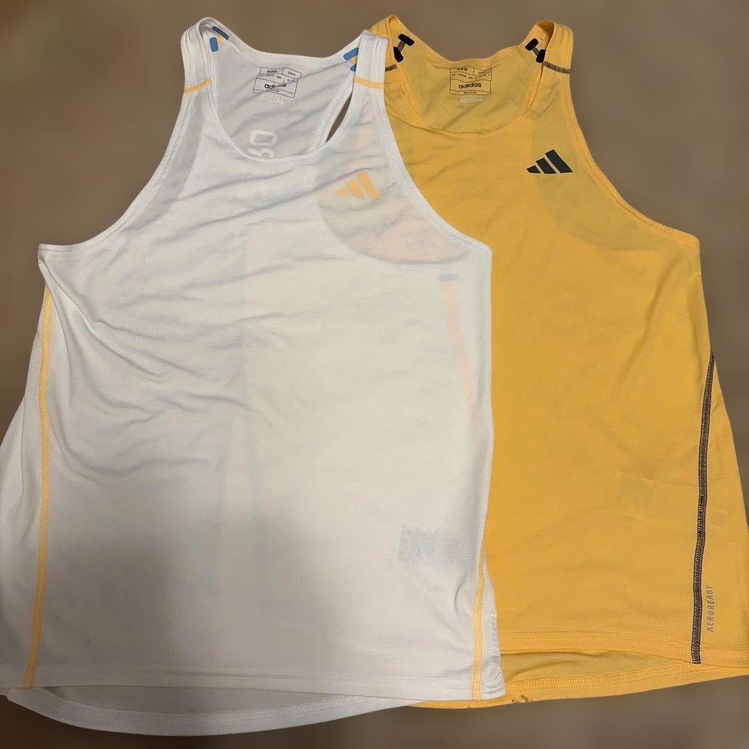 adidasADIZERO シングレット2色セット S