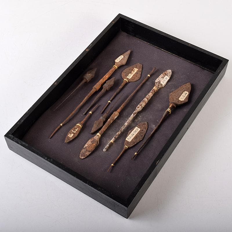 中国　古鉄　漢時代・明時代など　鏃　矢尻　10点まとめて　V　R8457