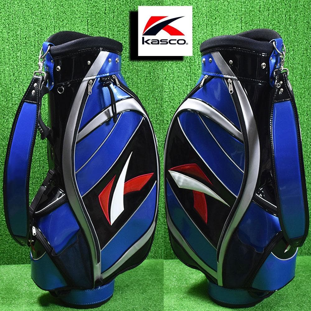 KASCO/キャスコ ゴルフ キャディバッグ【ブルー/ブラック/シルバー】美品！