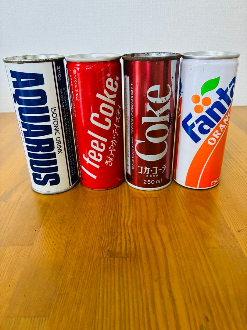 昭和レトロ　缶ジュース　80年代90年代　ファンタ　コーラ　懐かしいアンティーク