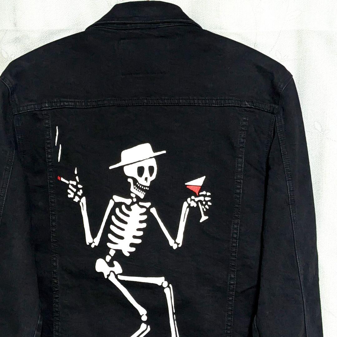 ■Social Distortion デニムジャケット 黒M ストレッチ■