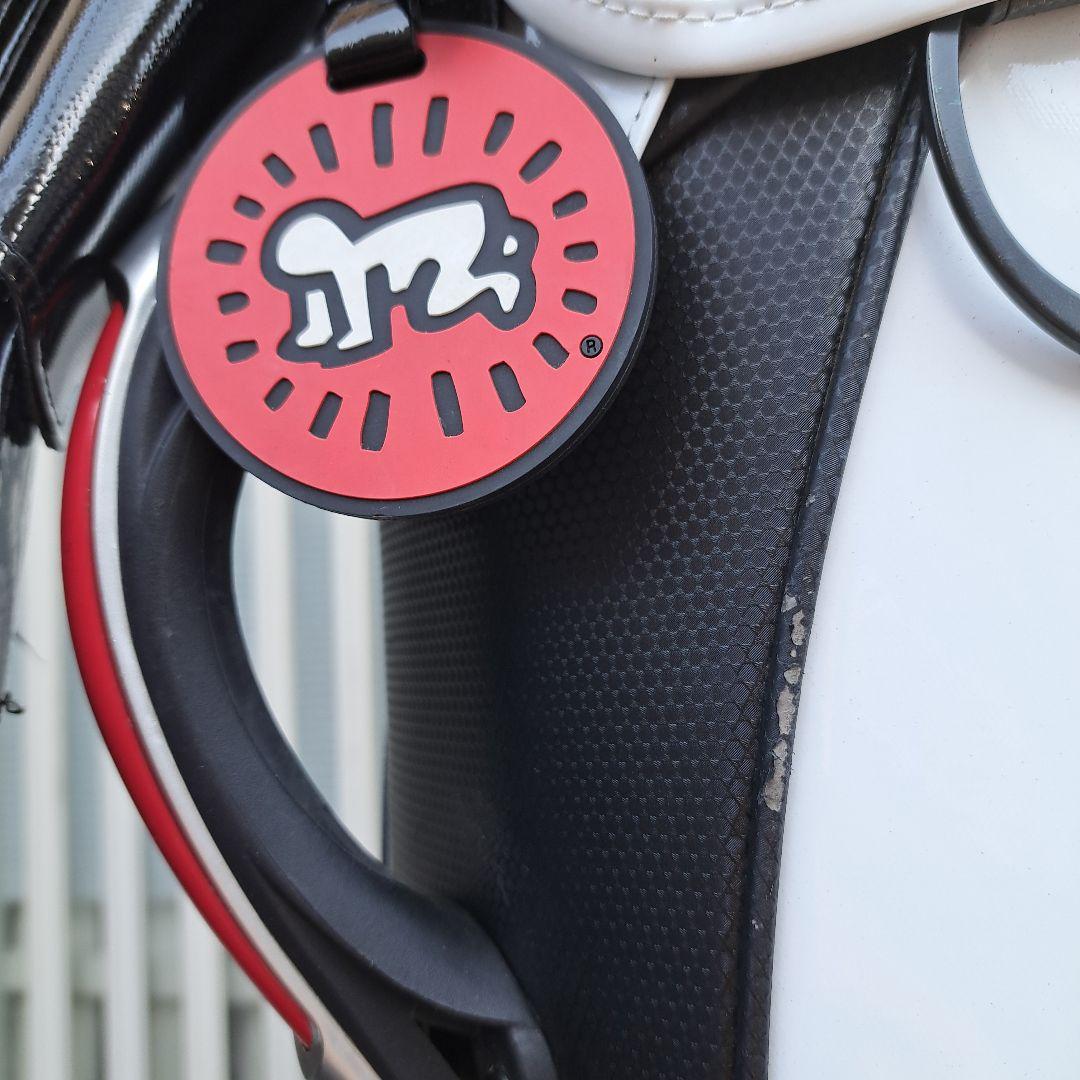 キース・ヘリング キャディバッグ 黒/白