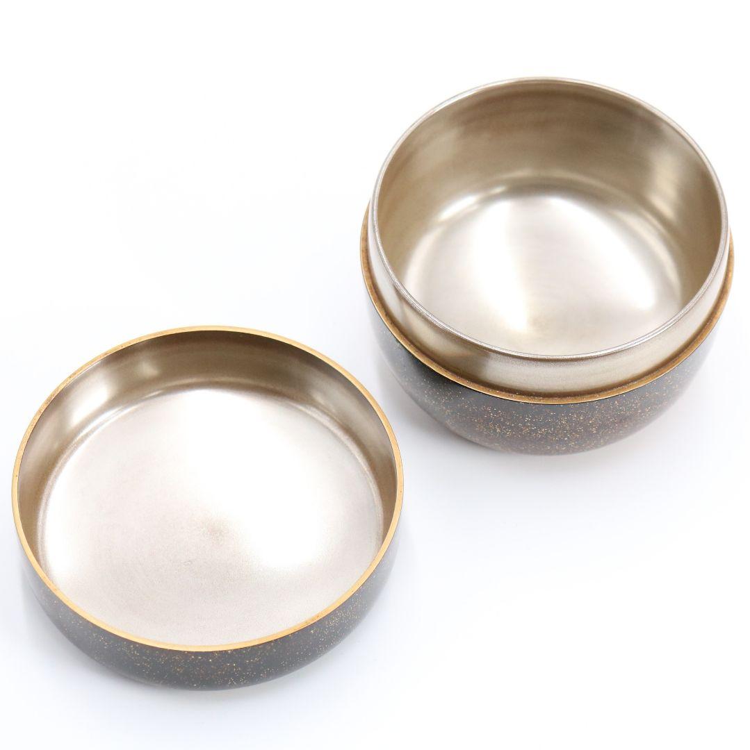 中村恭蔵作 遠山蒔絵 棗 金蒔絵 金梨子地 内銀溜 茶道具　DU99　1F28