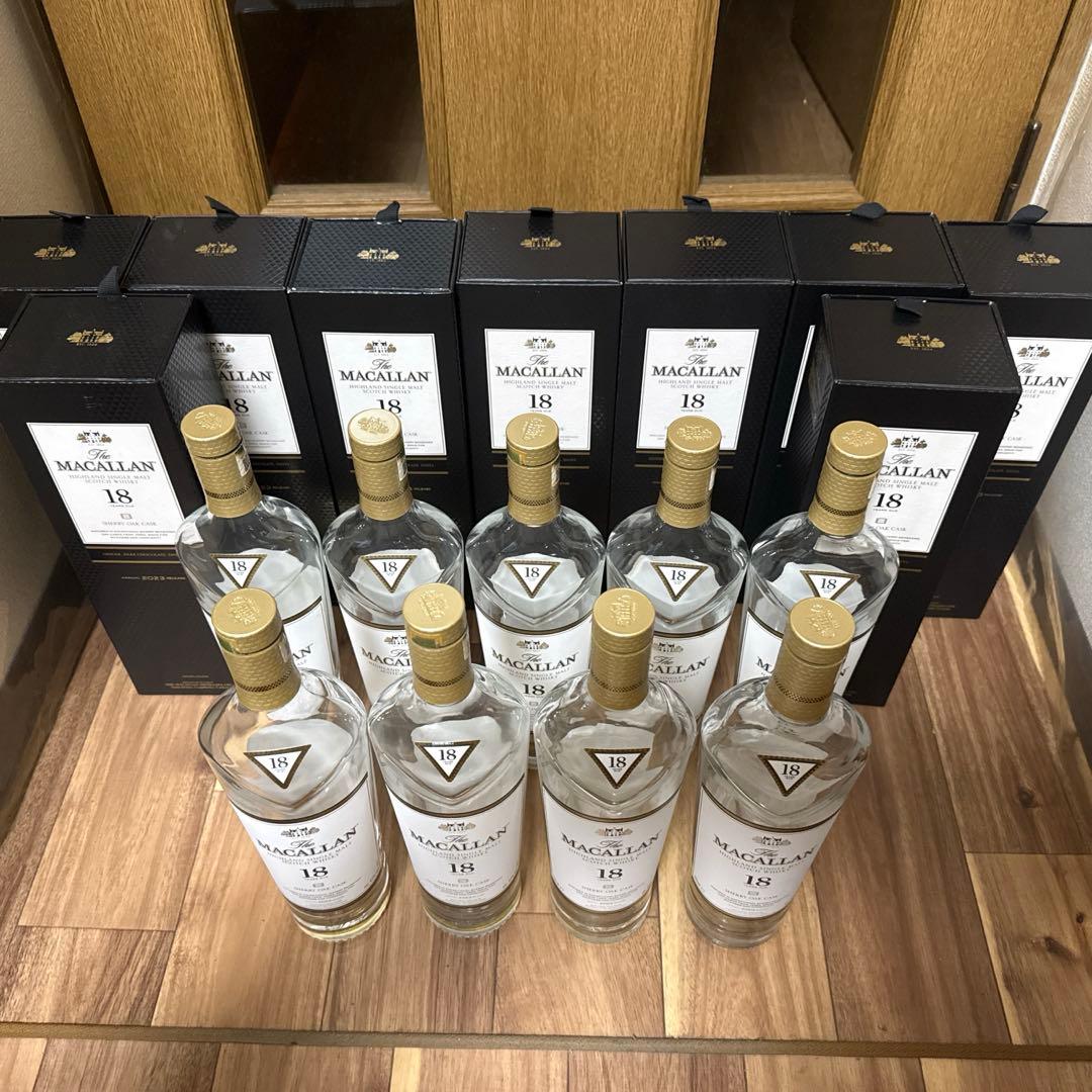 MACALLAN マッカラン 18年 700ml 空瓶 9本 空箱9個A3
