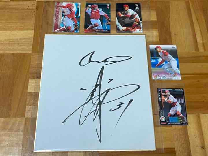 現役引退！石原慶幸選手 直筆サイン色紙＋ベースボールカード 広島東洋カープ