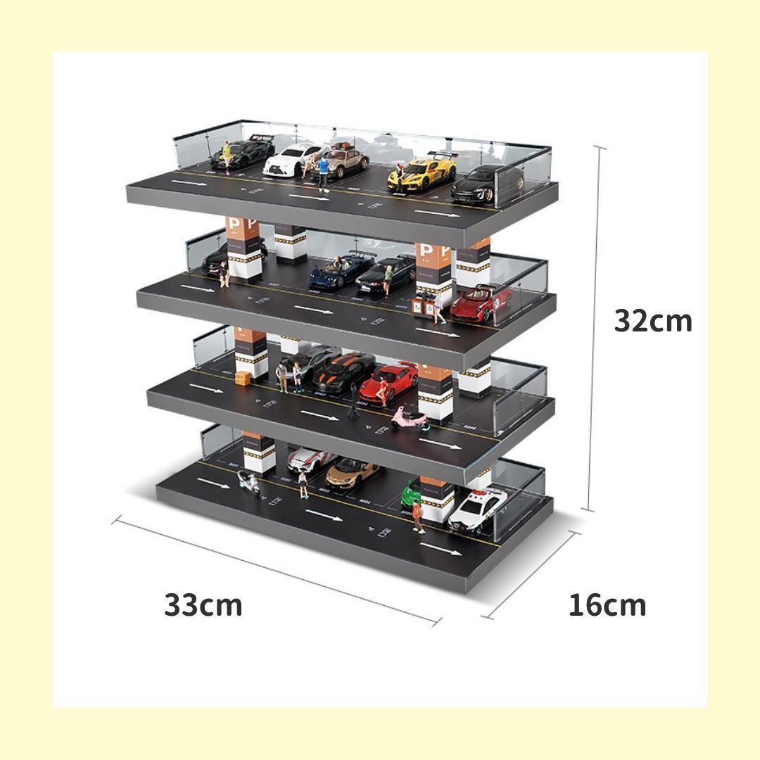 1/64 駐車場 ミニカー ジオラマ 模型 ガレージ jX6
