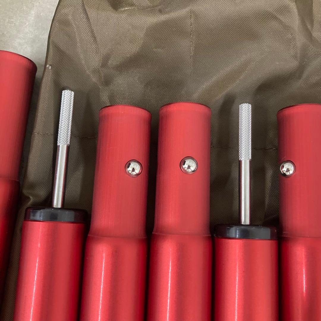 使用1回　スノーピーク　ウイングポール　レッド　280 2本セット　TP-001