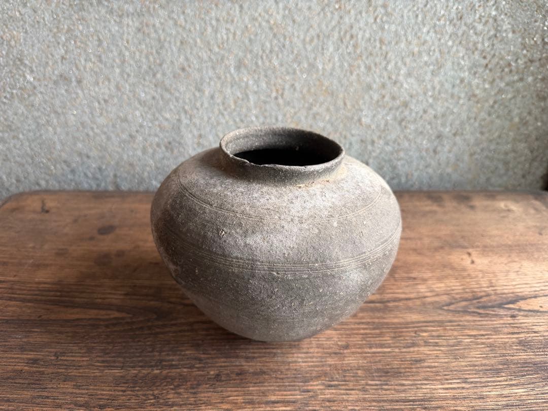 須恵器　薬壺　アンティーク 陶器 花瓶 弥生土器　白菊土器　花器