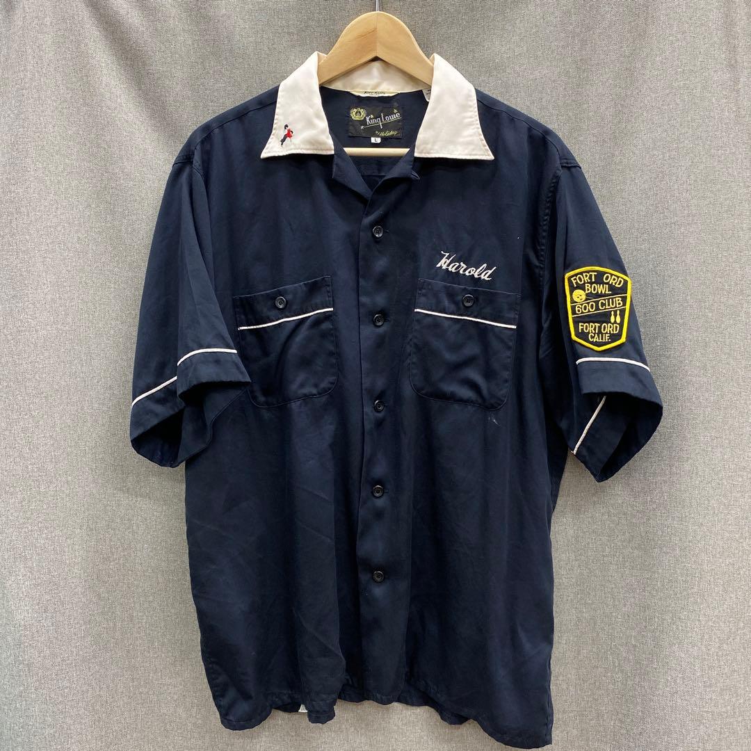 U356＊ King Louie キングルイ 50s ボウリングシャツ 刺繍 L