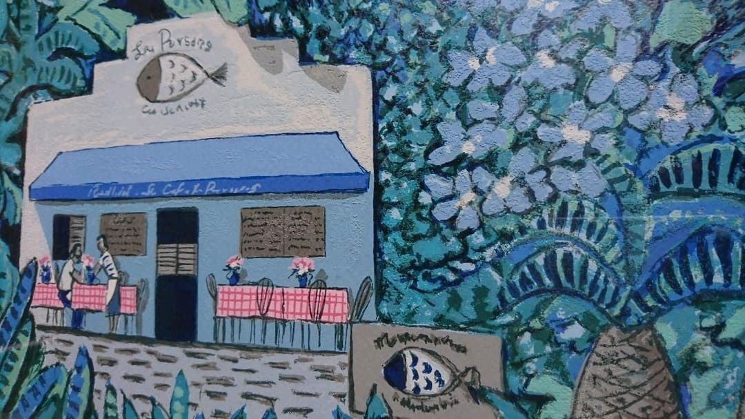 絵画 シーフード レストラン