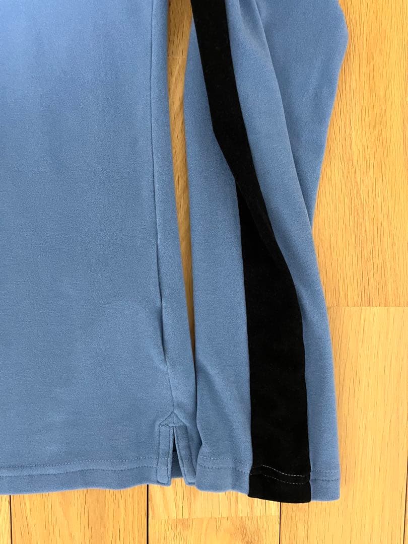 BRIEFING ブルー ハーフジップ ストレッチシャツ