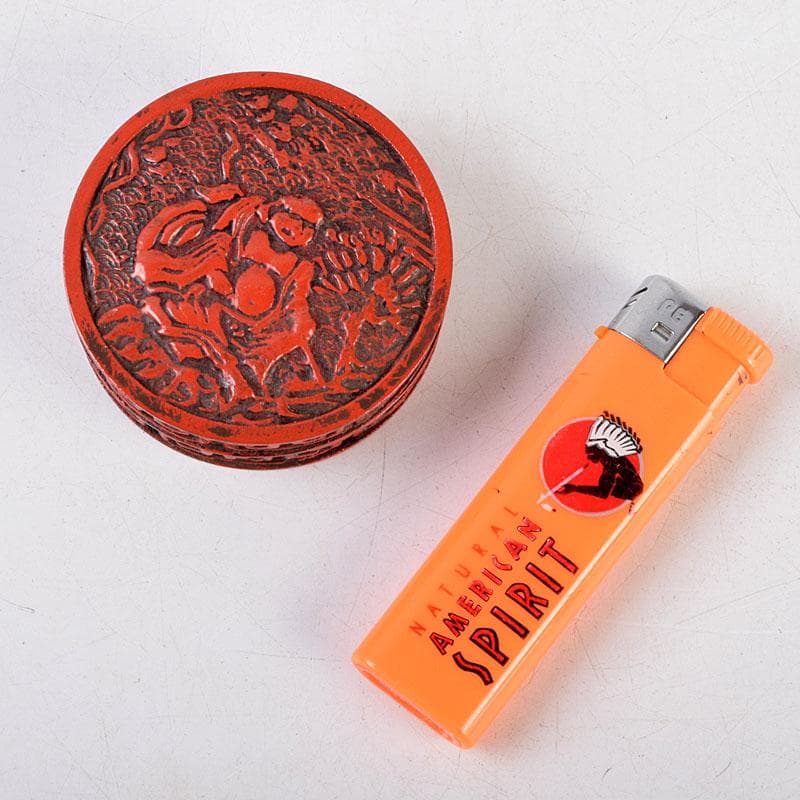 茶道具　漆塗　堆朱香合　仕覆付　C　8669